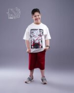 ست تیشرت و شلوارک پسرانه بهاره با طرح سامورایی