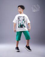 ست تیشرت و شلوارک پسرانه بهاره با طرح سامورایی - تصویر 2