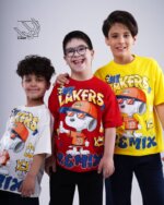 ست تیشرت و شلوارک پسرانه بهاره با طرح لیکرز lakers