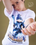 ست تی شرت و شلوارک لی پسرانه بهاره با طرح مایتکرافت - تصویر 4