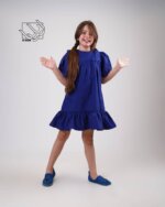 پیراهن دخترانه بهاره ساده - تصویر 3