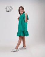 پیراهن دخترانه بهاره ساده - تصویر 4