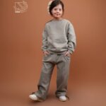 ست بلوز و شلوار دخترانه و پسرانه پاییزه با طرح ساده