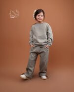 ست بلوز و شلوار دخترانه و پسرانه پاییزه با طرح ساده