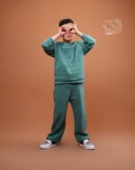 ست بلوز و شلوار دخترانه و پسرانه پاییزه با طرح ساده - Image 7