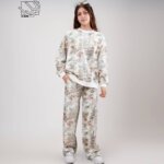 ست بلوز و شلوار دخترانه پاییزه با طرح هاوایی