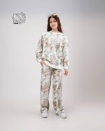 ست بلوز و شلوار دخترانه پاییزه با طرح هاوایی