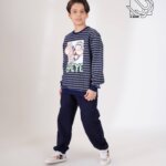 ست بلوز و شلوار راه راه پسرانه پاییزه با طرح ملوان زبل