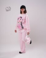 ست بلوز و شلوار دخترانه پاییزه با طرح دختر عینکی