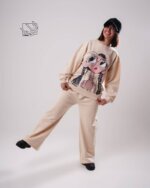 ست بلوز و شلوار دخترانه پاییزه با طرح دختر عینکی - Image 2