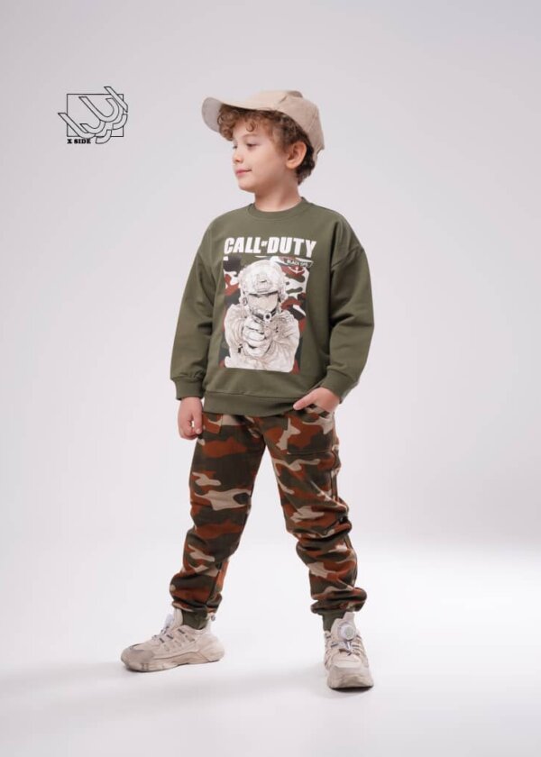 ست بلوز و شلوار پسرانه با طرح چریکی